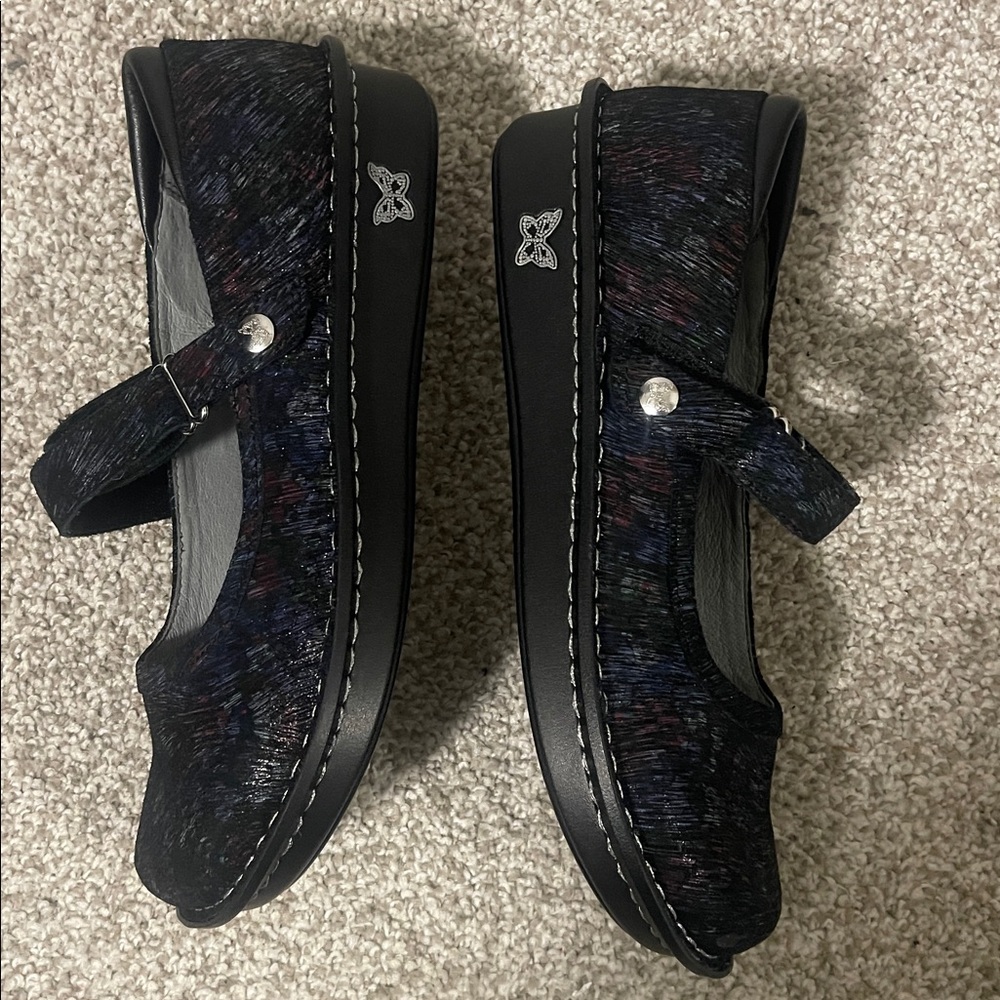 Stylish Black Women's Shoes Alegria Belle Desert Black Leather Mary size 10.5 - Picture 10 of 11